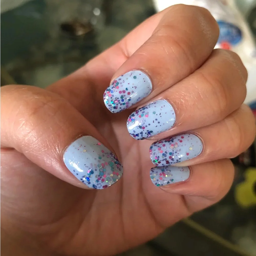*Retired* Color Street: Less Bitter, More Glitter | Blue Pink Pastel Sparkle